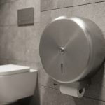 ingle Jumbo-Roll Surface-Mounted Toilet Tissue Dispenser, Satin-Finish Stainless Steel, ADA Compliant, Secure Locking Design, Versatile Roll Compatibility, Durable & Easy-Load Mechanism