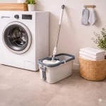 Mop and Bucket with  Microfibre Pads, Floor Cleaning, Rotating Mops, Mop Bucket Anniversary Warm as Ever