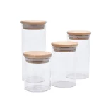 Glass Jar With Bamboo Lid Sealed Candy Snacks Storage Jars 8.5 x 20 cm - Image 8