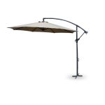 Off-white Offset Patio Umbrella with Cross Base - 8 Sturdy Ribs | Cantilever Outdoor Umbrella UV-Resistant Protective, Crank Lift & Tilt, Waterproof Market Parasol de Patio For Deck, Backyard - Image 14
