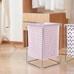 Laundry Basket with Metal Waterproof Fabric Storage Basket Clothes Storage Basket Toy Storage Others - Image 4