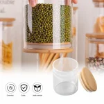 Glass Jar With Bamboo Lid Sealed Candy Snacks Storage Jars 10 x 12 cm - Image 10
