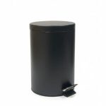 Black Hydraulic Bathroom Bin with Pedal 12L - Image 4