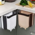Kitchen Trash Can Hanging Foldable Home Sanitary Bin Cabinet Door Wall Mounted Storage - Image 4