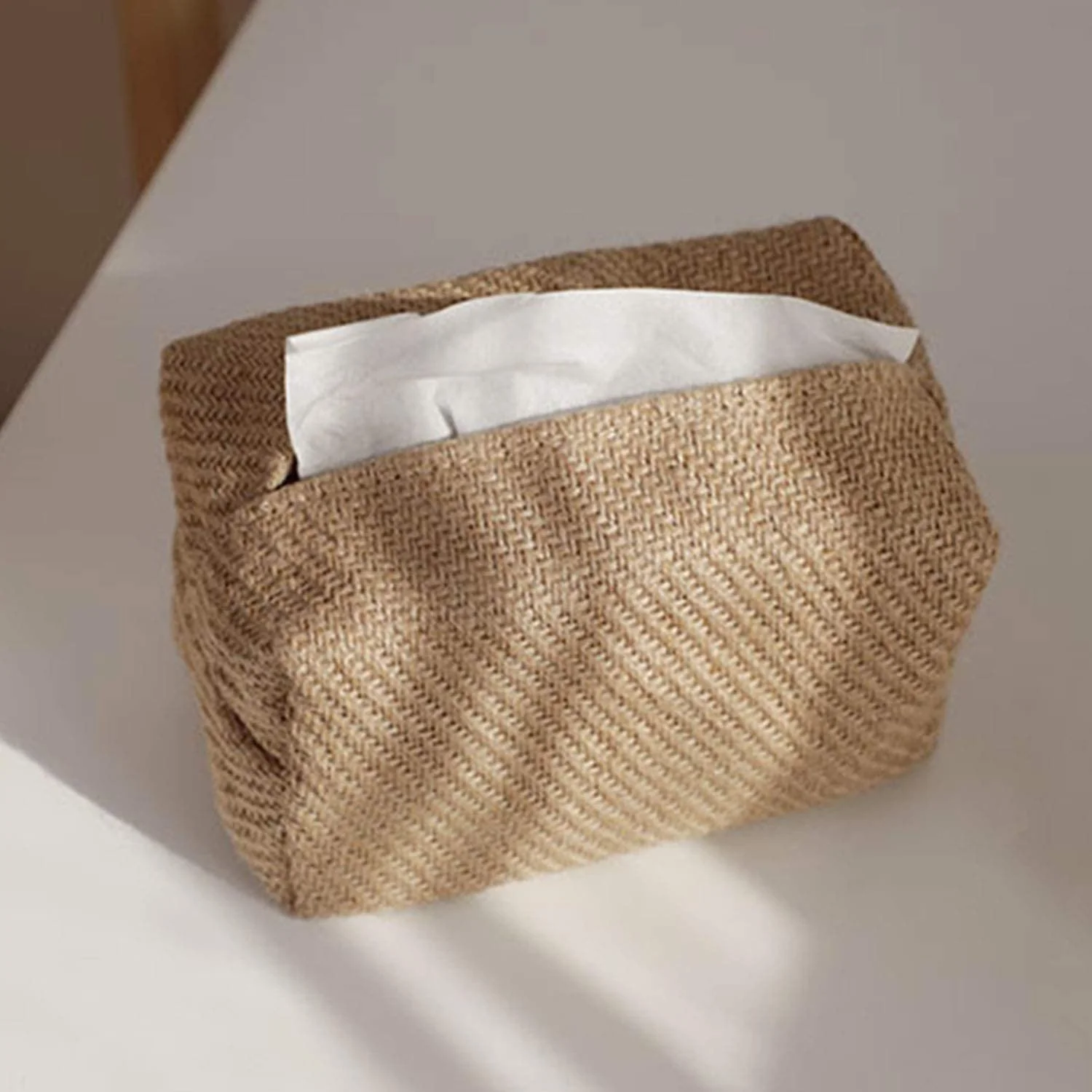 WhatsAppImage2025-08-22at11.42.58AM_3 Japanese Style Organic Long Lattice Linen Tissue Box Napkin Cover - Image 1