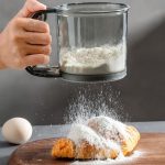 Food Filter Kitchen Flour Sieve Handheld Semi-automatic Sugar Sifter Powder Shaker Handle Measuring Cup Making Tool Baking