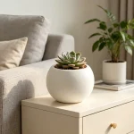 European Style Minimalist spherical flower pot minimalist matte 11x15cm - Image 2
