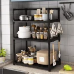 Kitchen Storage Organizer Three-Layer Spice Rack Multi-Functional Storage Rack