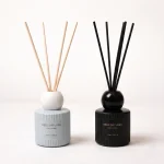 50ml Striped Glass Cylindrical Bottle White Black Thick Bottom Perfume Reed Diffuser  With Ball Lid - Image 6