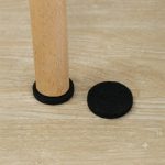 Round Table Foot Pad Black Set Of 4 pc