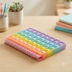 Bubble Pop Spiral White Lined Paper Notebook