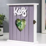 Housekeeper wood 6 hooks “Flower heart” 26.3×21.8×8.3 cm - Image 2