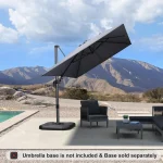 Cantilever Patio Umbrella with Left-Right Tilt and 360° Swivel Outdoor Umbrellas 3x3m - Image 3