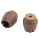 Round Chair Table Leg Cover Brown Set 8 pcs - Image 4