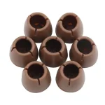 Round Chair Table Leg Cover Brown Set 8 pcs - Image 5
