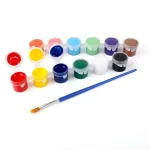 Colors Acrylic Paint Set 12 Colors With 1 Brush - Image 2
