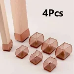 Square Chair Table Leg Cover Tawny Set Of 4 pcs - Image 2