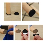 Round Table Foot Pad Black Set Of 4 pc - Image 2