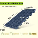 Mini Muffin Tray 24 Cup Muffin Pan 35x27x2cm - Image 8